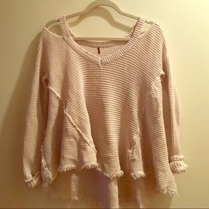 Free people cold shoulder sweater top